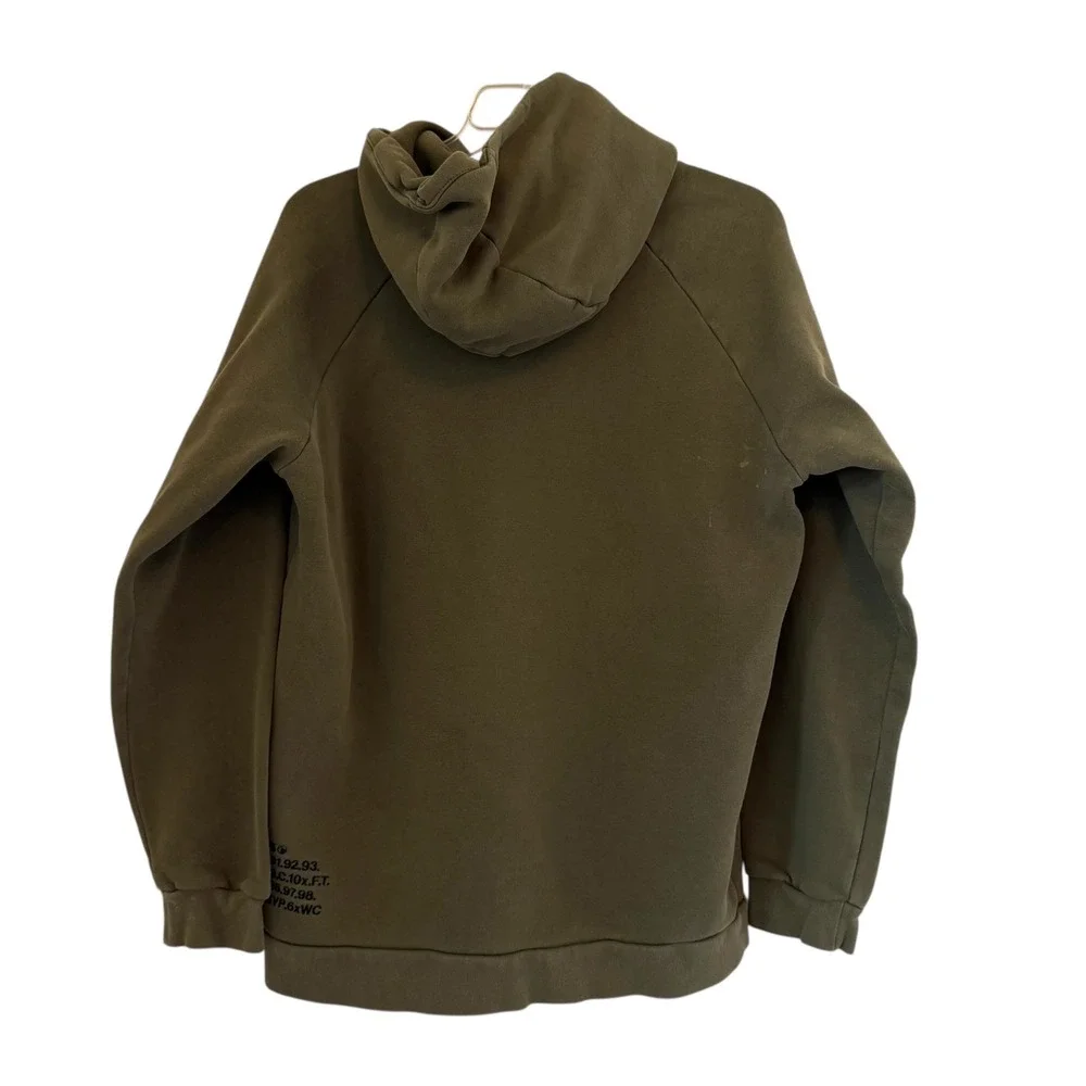 Jordan Jumpman‎ Air Hoodie Men Medium Olive Green Script Logo AV6005-395 READ
